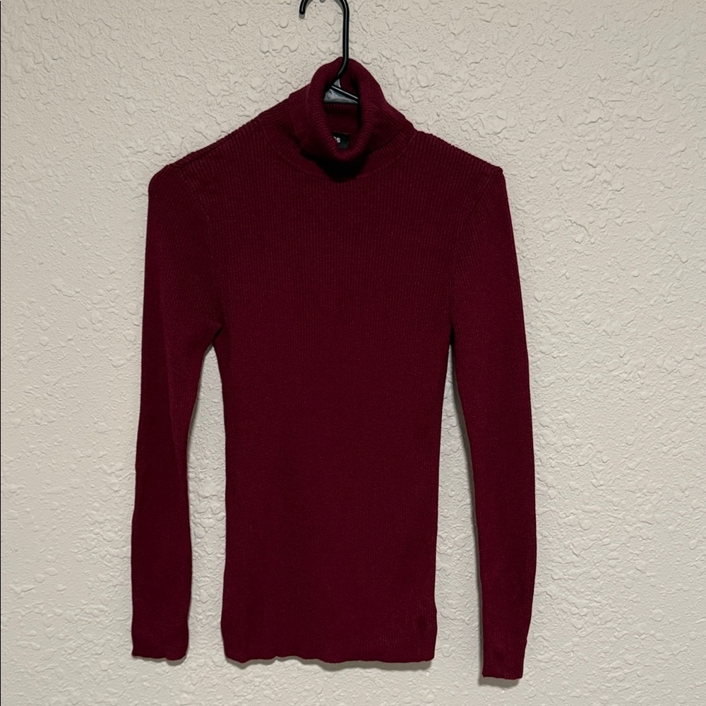 Express Deep Red Turtleneck Sweater